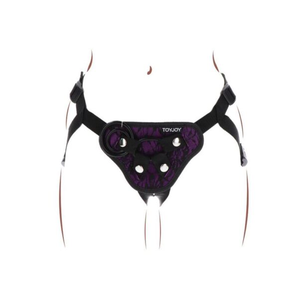 TOYJOY STRAP-ON LACE HARNESS VIOLETT – Bild 4