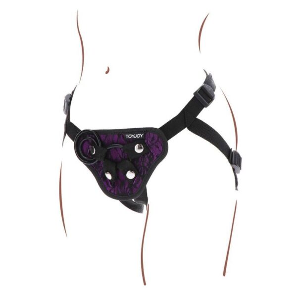 TOYJOY STRAP-ON LACE HARNESS VIOLETT – Bild 6