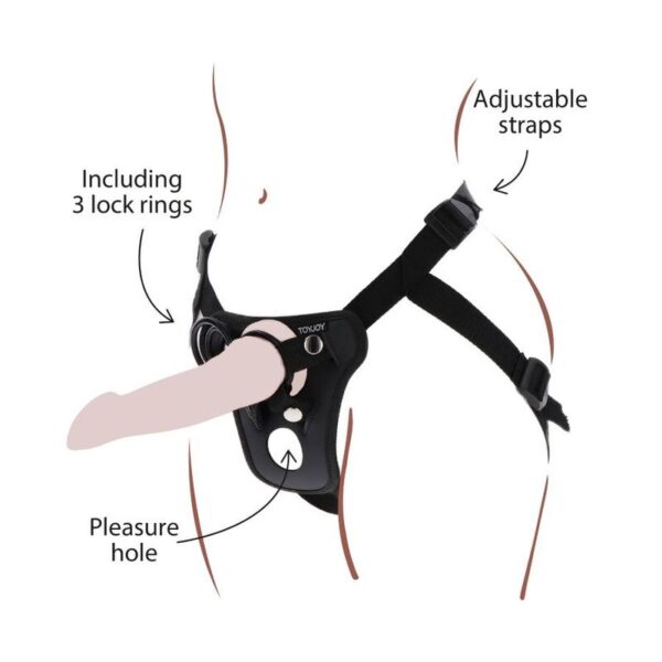 TOYJOY STRAP-ON PLEASURE HARNESS SCHWARZ – Bild 3