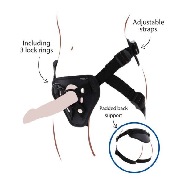 TOYJOY STRAP-ON DELUXE HARNESS SCHWARZ – Bild 3