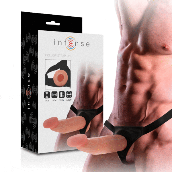 INTENSE - HOHLER STRAP-ON-VERLÄNGER 18 X 3,5 CM – Bild 3