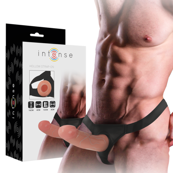 INTENSE - HOHLER STRAP-ON-VERLÄNGER 16 X 3 CM – Bild 2