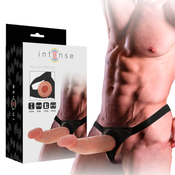 INTENSE - HOHLER STRAP-ON-VERLÄNGER 18 X 3,5 CM – Bild 2