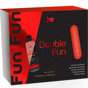 INTT ? DOPPELTER SPASS-KIT MIT VIBRIERENDER KUGEL UND ERDBEER-MASSAGEGEL