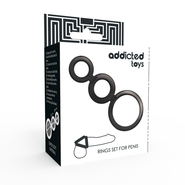 ADDICTED TOYS SET  ANILLOS PENE Y TESTICULOS - AHUMADO – Bild 4