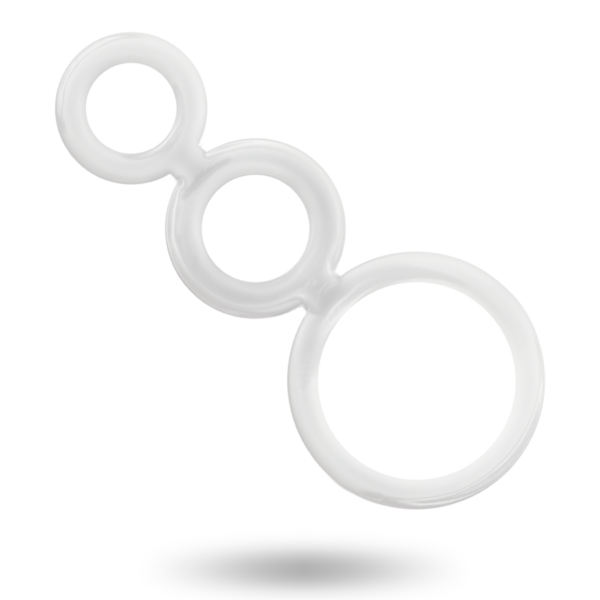 ADDICTED TOYS SET  ANILLOS PENE Y TESTICULOS CLEAR – Bild 3