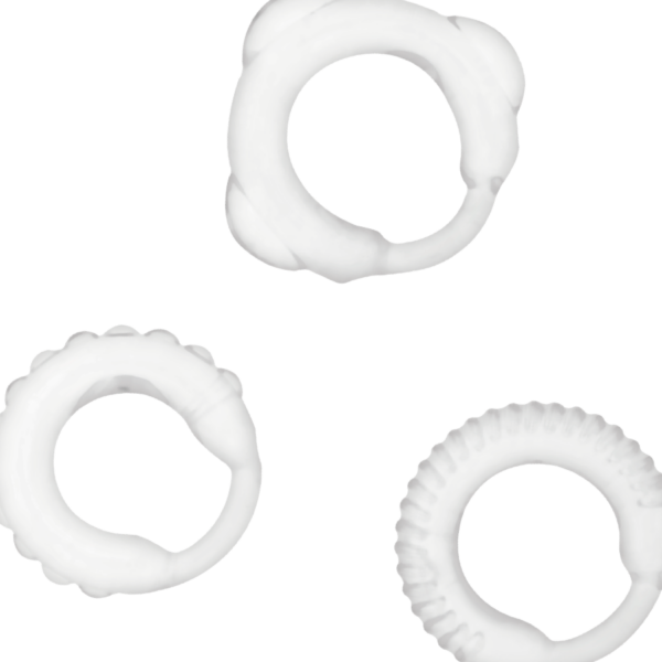 ADDICTED TOYS  SET 3 ANILLOS PENE CLEAR – Bild 3