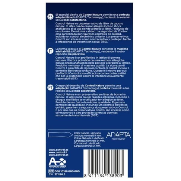 CONTROL ADAPTA NATURE CONDOMS 12 UNITS – Bild 2