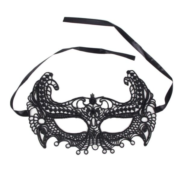 KÖNIGIN LINGERIE SCHWARZE MASKE EINE GRÖSSE