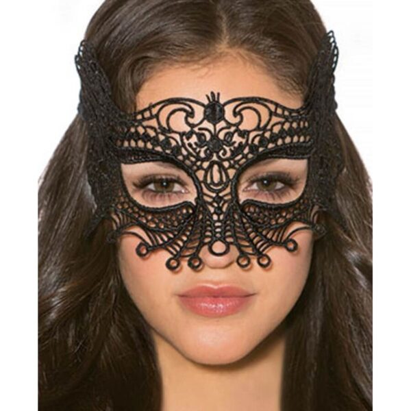 KÖNIGIN LINGERIE SCHWARZE MASKE EINE GRÖSSE – Bild 2