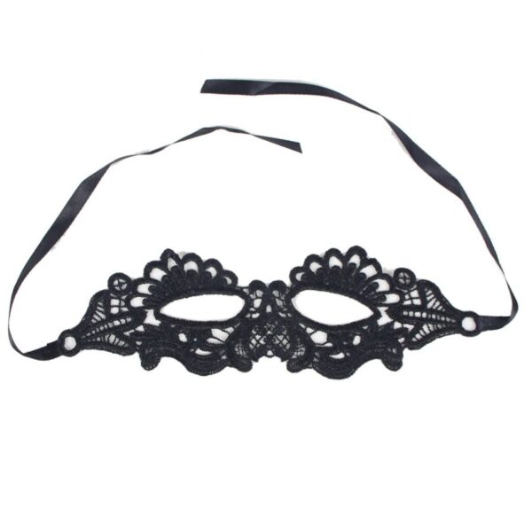 QUEEN LINGERIE VERZAUBERUNG SCHWARZE SPITZENAUGENMASKE EINE GRÖSSE