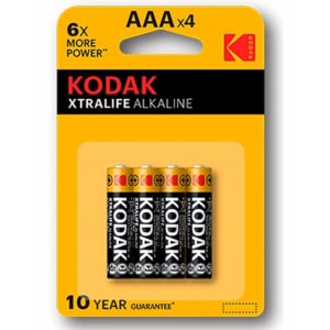KODAK XTRALIFE ALKALINE BATTERIE AAA LR03 BLISTER * 4