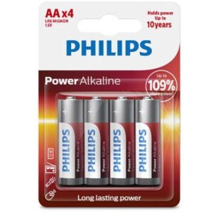 PHILIPS POWER ALKALINE BATTERIE AA LR6 BLISTER * 4